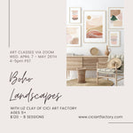 BOHO Landscapes  AGES 9+ WED. April 7 -  MAY 25 | Cici Art Factory