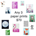 Set of 3 Paper Prints