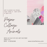 PAPER COLLAGE Animals & Landscapes  AGES 6-8 TUES. April 6 -  MAY 24 | Cici Art Factory