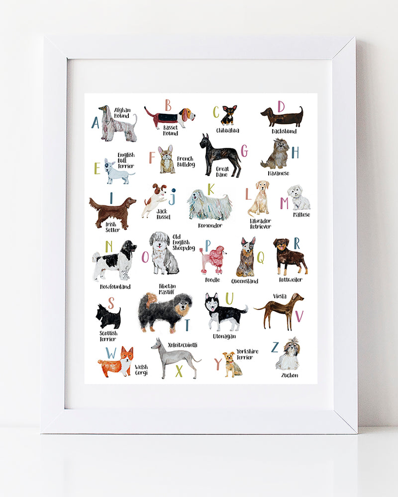 A to Z Dogs!  ART PRINT
