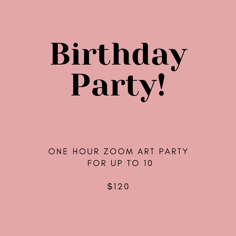 Online Birthday Art Party for Kids with Vancouver artist Liz Clay of Cici Art Factory