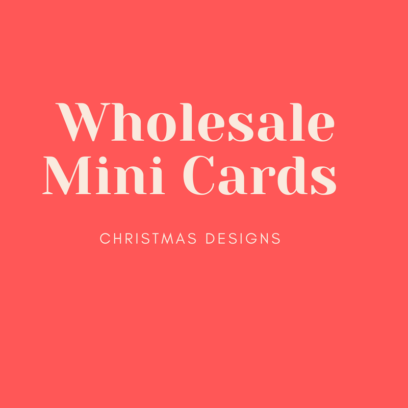 Wholesale Christmas Mini Cards - 5 Designs 40 cards total + FREE SHIPPING