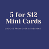 Set of 5 Baby Animal Mini Cards