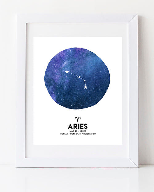 Aries Zodiac Art Print