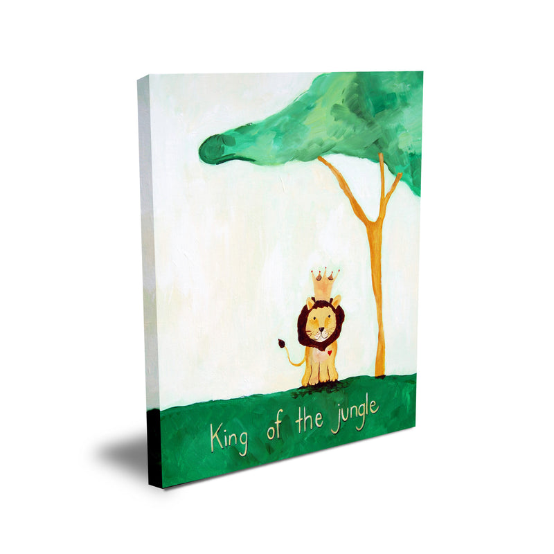 Green - Baby Nursery Wall Quote Art - King of the Jungle Wall Decor for Baby Nursery by Cici Art Factory