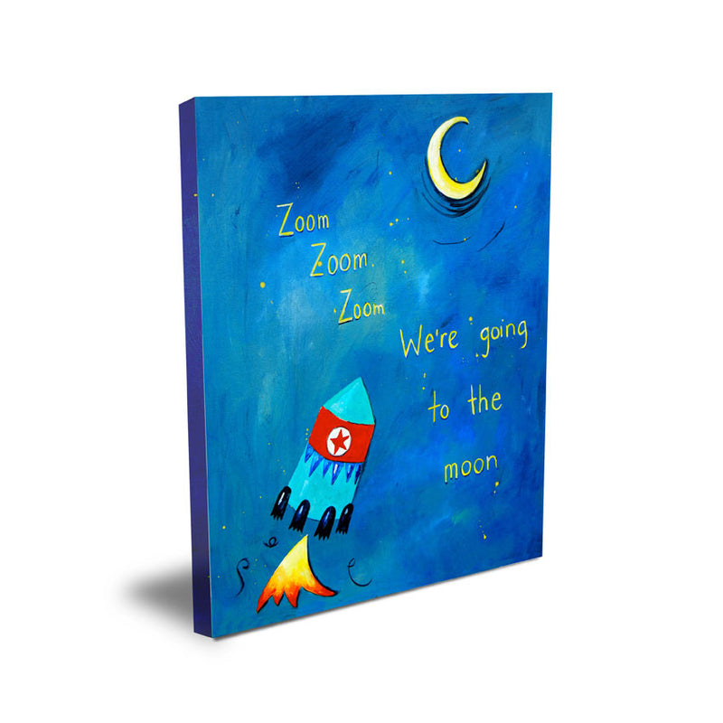  Blue Bunny Art for Kid's Rooms -  Catch a Shooting Star  Art for Baby Nursery