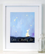 Catch a Shooting Star  - Baby Nursery Quote Art