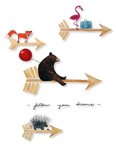 Follow your Dreams art print by Cici Art Factory