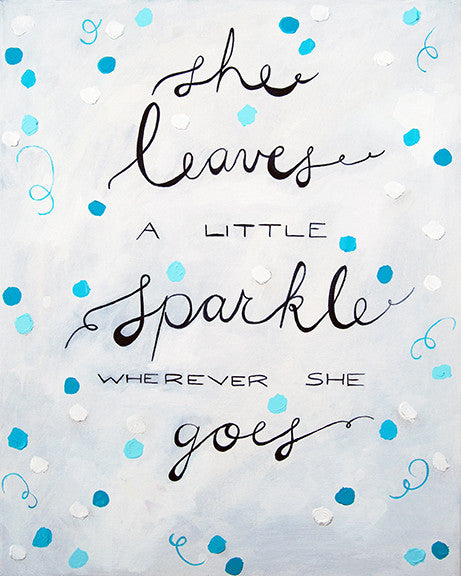 She leaves a little sparkle wherever she goes - Art print by Cici Art Factory