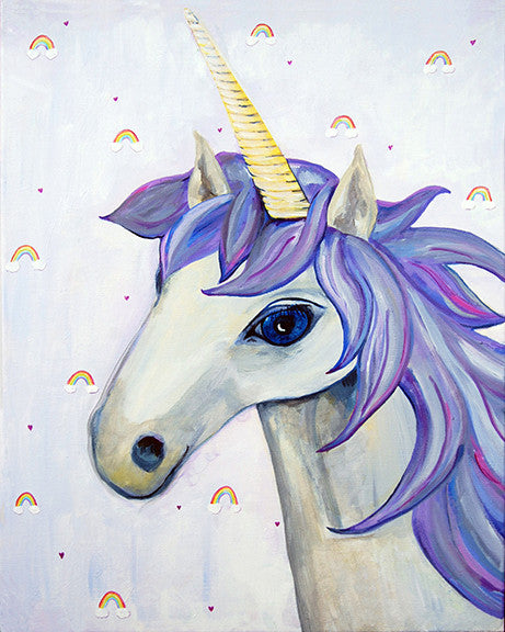 Unicorn art for kids rooms by Cici Art Factory