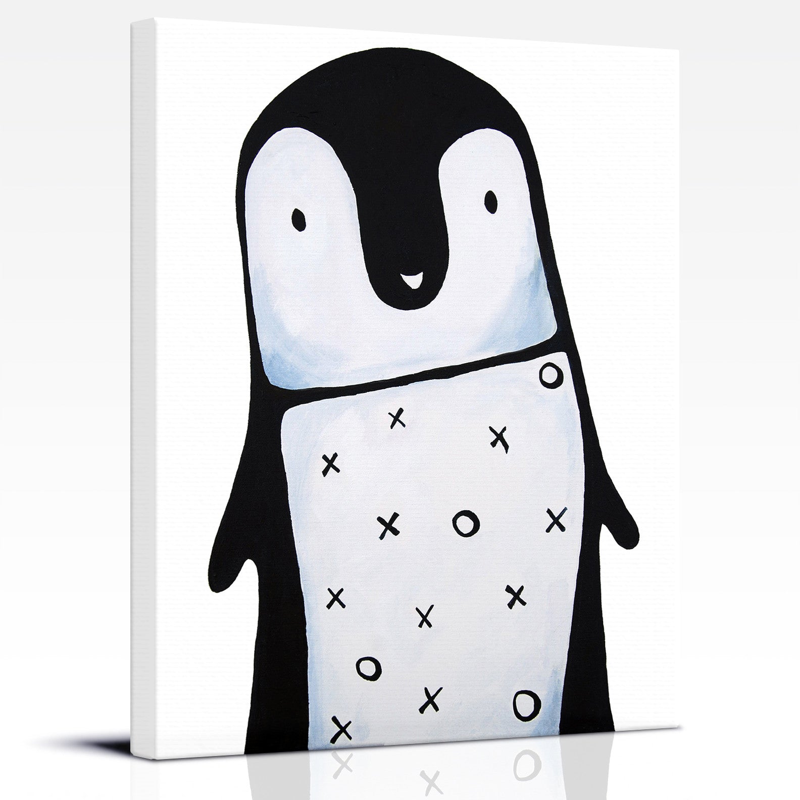 Black and White Penguin Nursery Art Print by Cici Art Factory