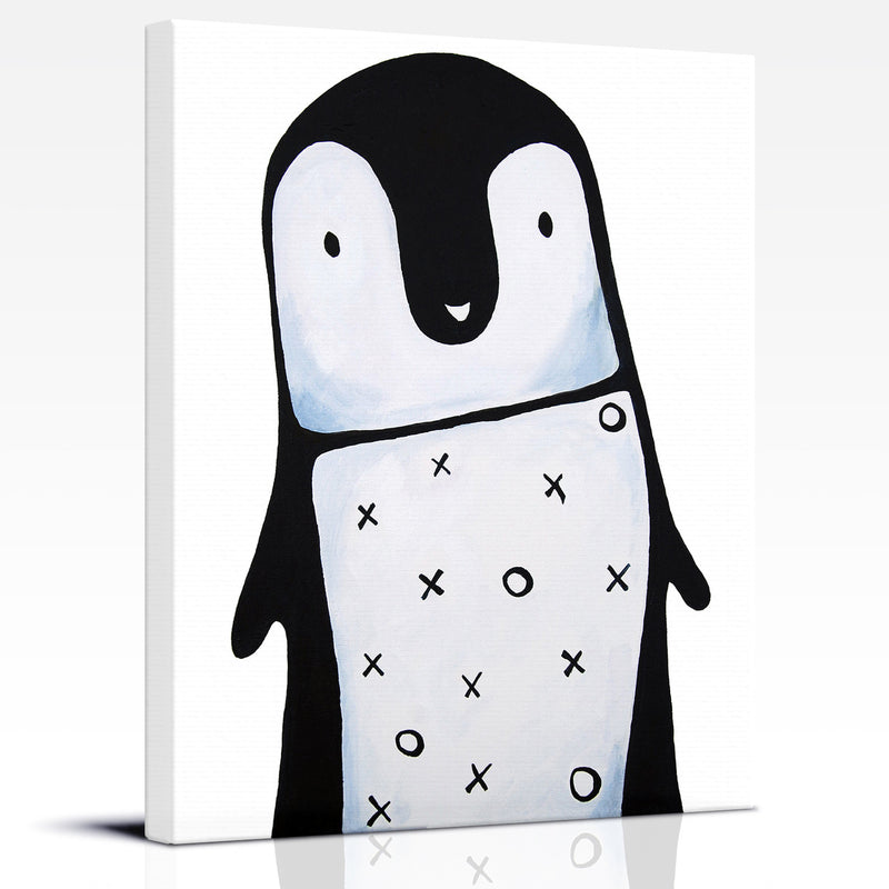 Black and White Penguin Nursery Art Print by Cici Art Factory