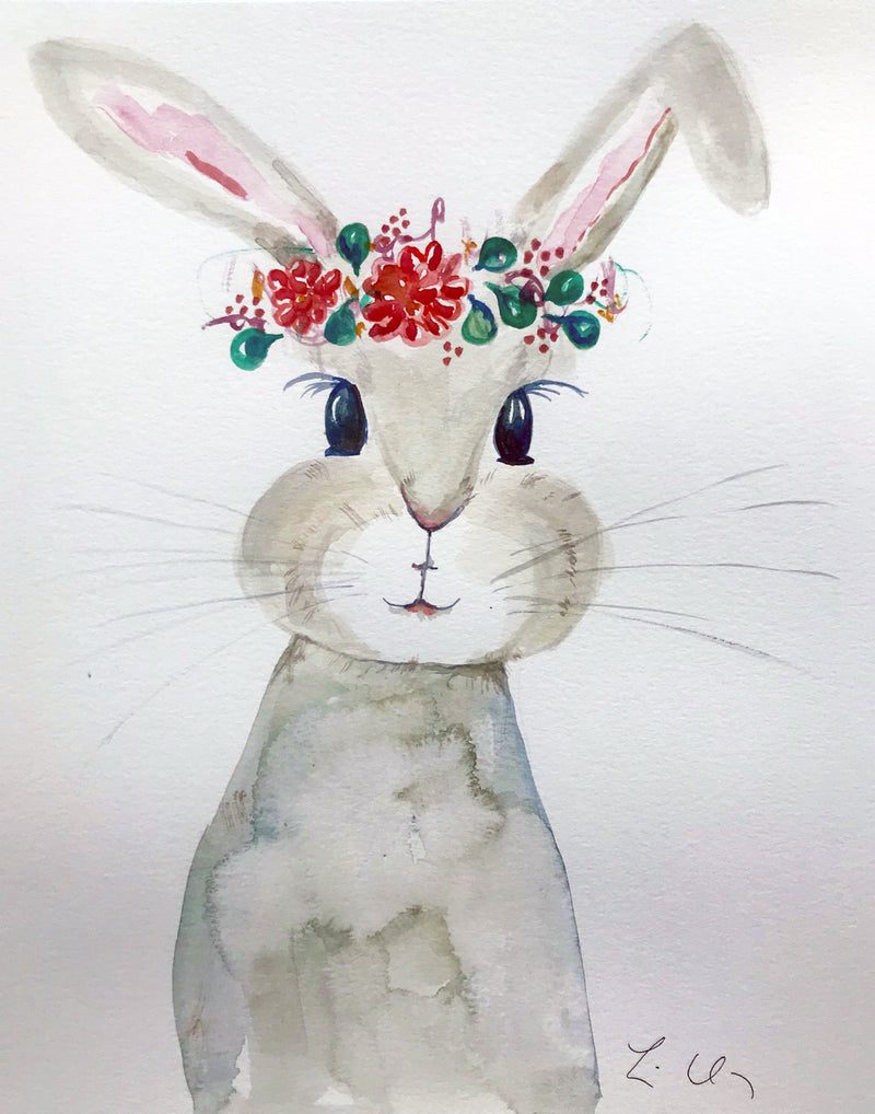 Original Watercolour - Bunny  #4