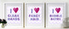 Kids Bathroom Wall Decor by Cici Art Factory - girls bathroom art