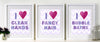 Kids Bathroom Wall Decor by Cici Art Factory - GIRLS bathroom art