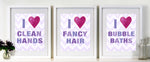 Kids Bathroom Wall Decor by Cici Art Factory - GIRLS bathroom art