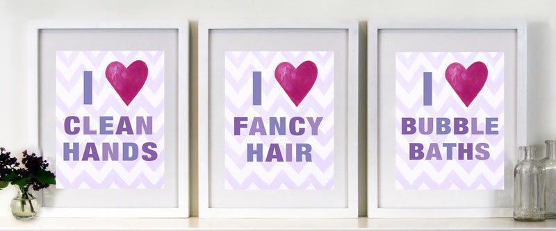 Kids Bathroom Wall Decor by Cici Art Factory - GIRLS bathroom art