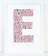 alphabet art for nursery - letter art for kids - letter E