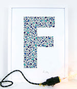 alphabet art for nursery - letter art for kids - letter F