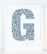 alphabet art for nursery - letter art for kids - letter G