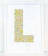alphabet art for nursery - letter art for kids - letter L