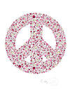 alphabet art for nursery - letter art for kids - pink birds letter peace