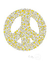 alphabet art for nursery - letter art for kids - yellow chicks letter peace