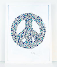 alphabet art for nursery - letter art for kids - letter peace