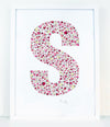 alphabet art for nursery - letter art for kids - letter S