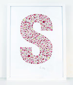 alphabet art for nursery - letter art for kids - letter S