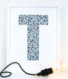 alphabet art for nursery - letter art for kids - letter T
