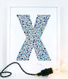 alphabet art for nursery - letter art for kids - letter X