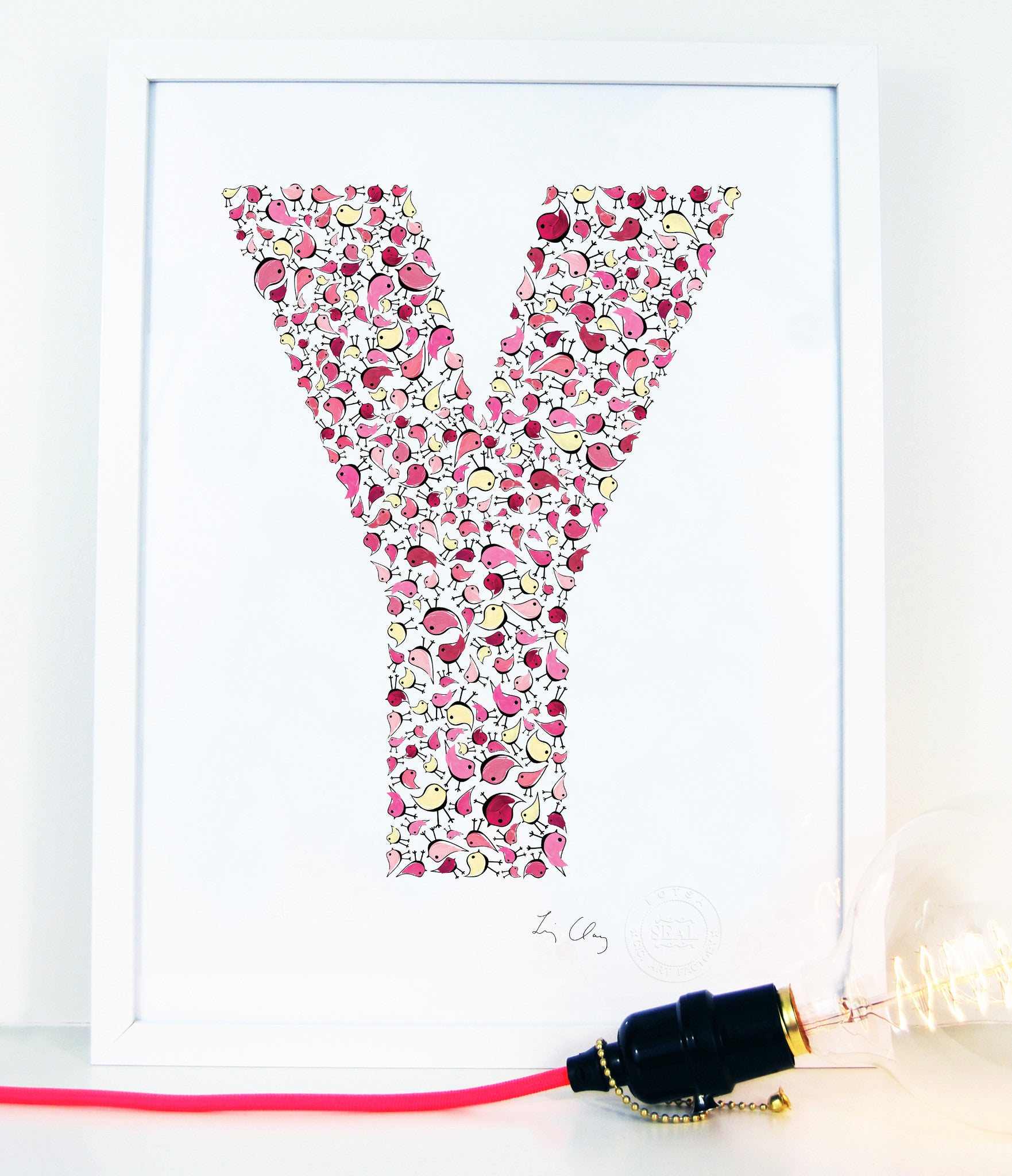 alphabet art for nursery - letter art for kids - letter Y