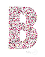 alphabet art for nursery - letter art for kids - pink birds letter  B