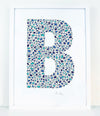  alphabet art for nursery - letter art for kids - letter B