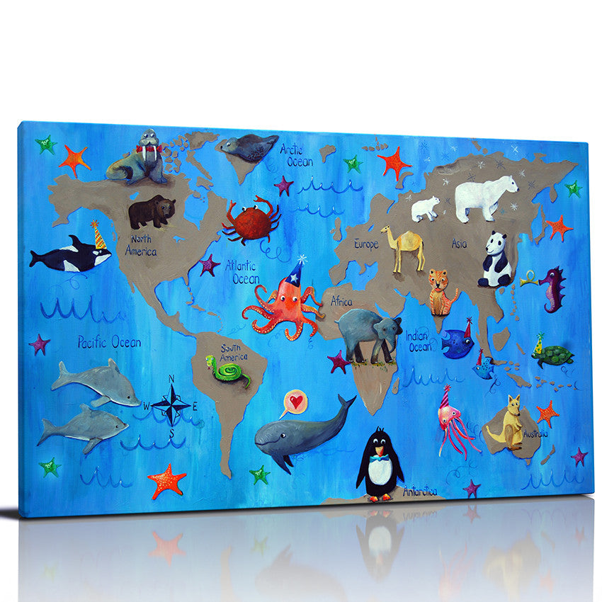 My World - WORLD MAP FOR KIDS | Cici Art Factory