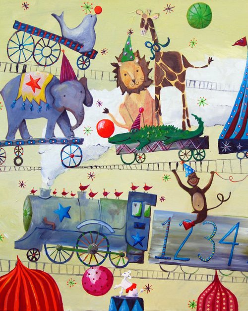 Circus Train art card by Cici Art Factory