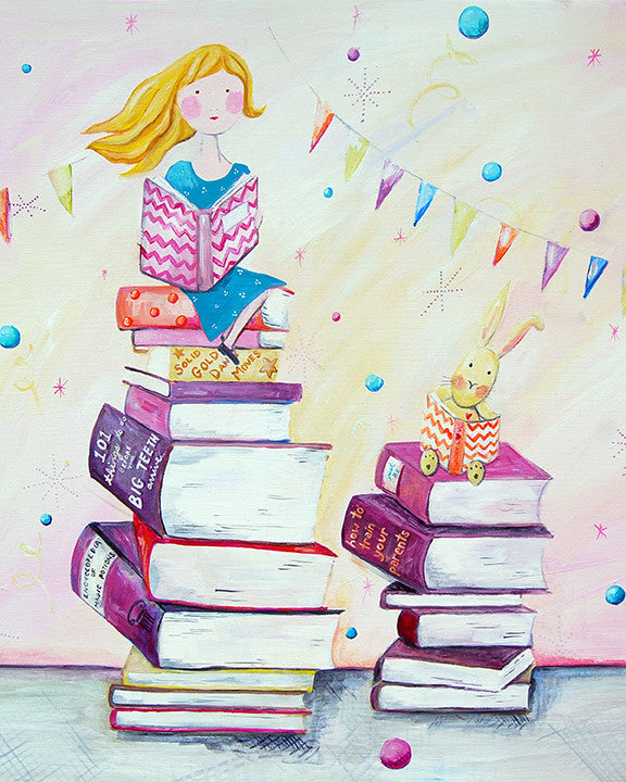 Book Lover art Card by Cici Art Factory