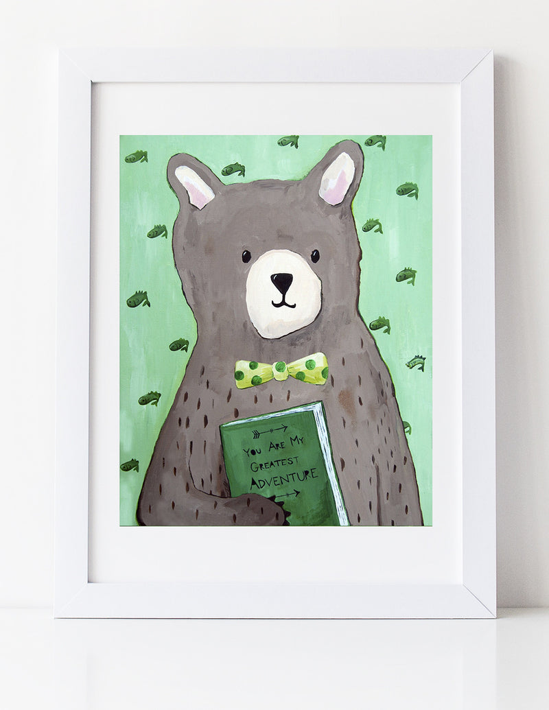 You are My Greatest Adventure - bear art print by Cici Art Factory