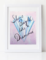 Diamond nursery art print by Cici Art Factory