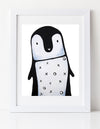 Black and white nursery art by Cici Art Factory - xoxo Penguin art print