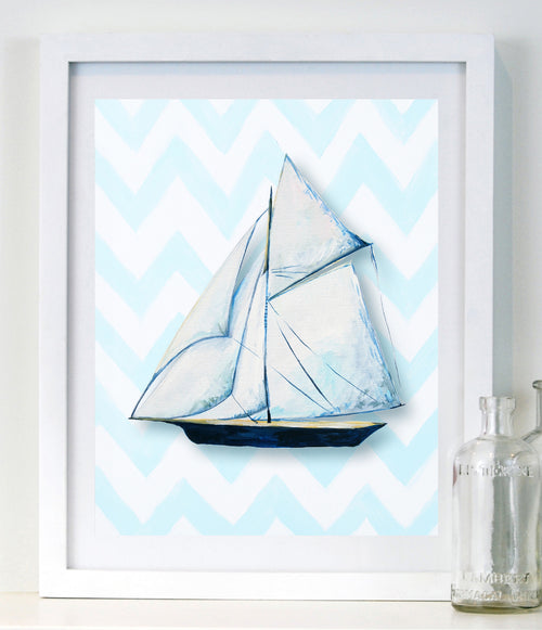  Ship - Art for Baby Nursery 