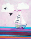 Let Hope be your Sail - Art for Baby Nursery 
