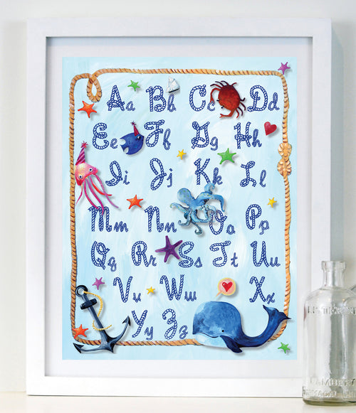 Alphabet Rope  - Baby Nursery Art