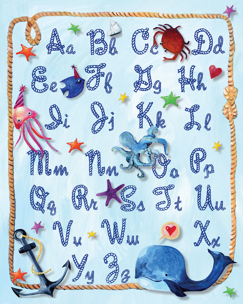 Alphabet Rope - Art for Baby Nursery 