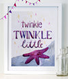 Twinkle Twinkle Little Star - Lilac - Baby Nursery Art