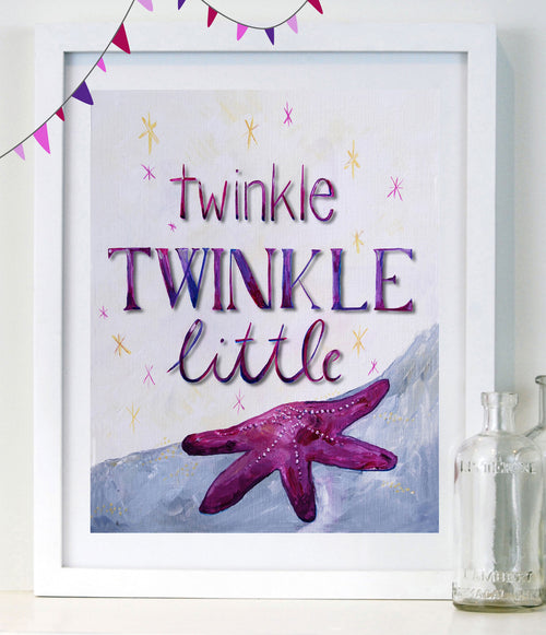 Twinkle Twinkle Little Star - Lilac - Baby Nursery Art