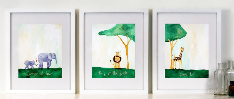 Green - Baby Nursery Wall Quote Art - Safari Nursery Decor for Baby by Cici Art Factory