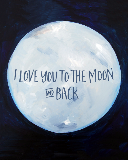 I love you to the moon & back nursery decor