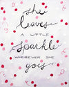 She leaves a little sparkle wherever she goes - art print by Cici Art Factory